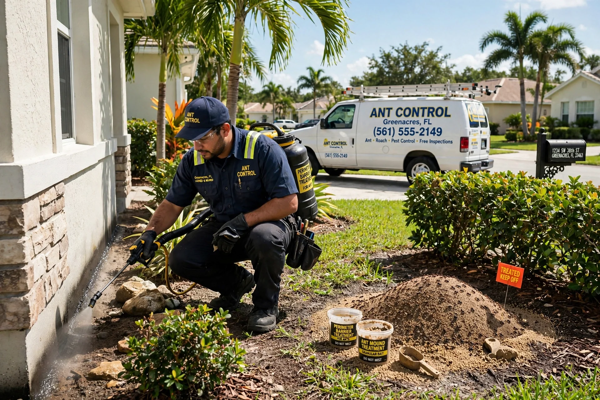 Ant control inspection in Greenacres, Florida
